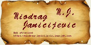 Miodrag Janičijević vizit kartica